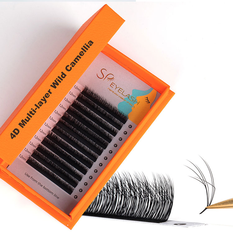 Multi-lags 4D Fluffy Camellia Wispy Lashes Extensions